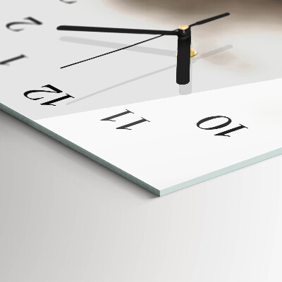 Horizontal rectangular wall clock A flower has bloomed
