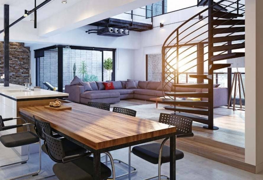 loft style living room
