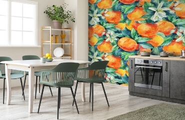 Kitchen wallpapers - an original way to arrange an interior in a unique way