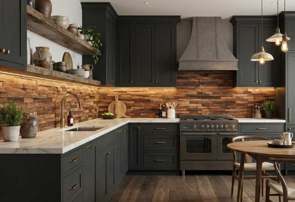 wall next to the stove