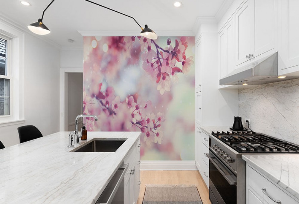 The wall in the kitchen without renovation