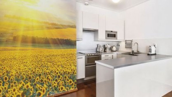 A small kitchen decorated with ideas