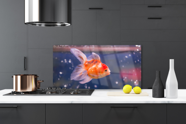 Modern kitchen panels on glass